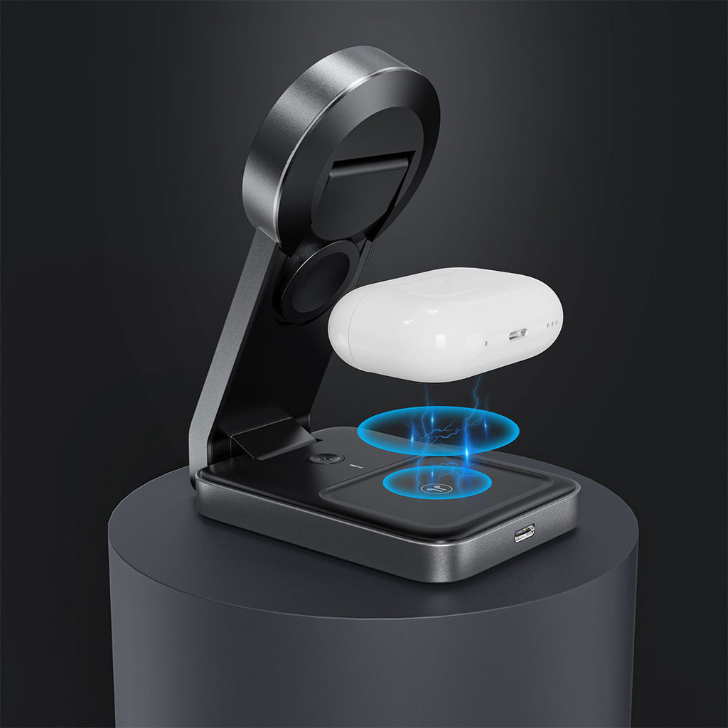 POWERBASE @memorii 3 in 1 Wireless Fast Charging Station with Ambient Light