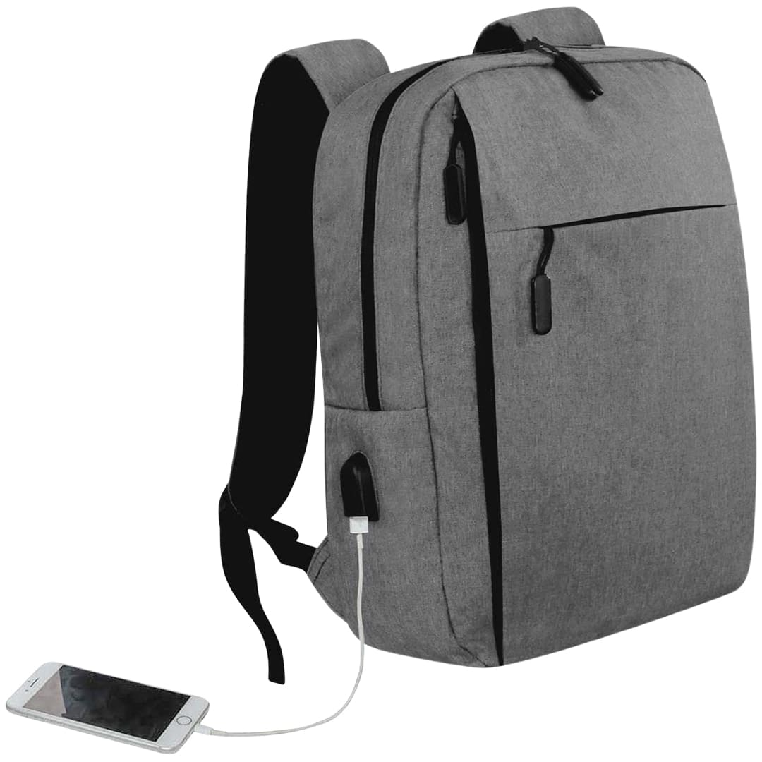 MALACCA - Giftology Laptop Backpack 12L - Grey (Anti-bacterial)