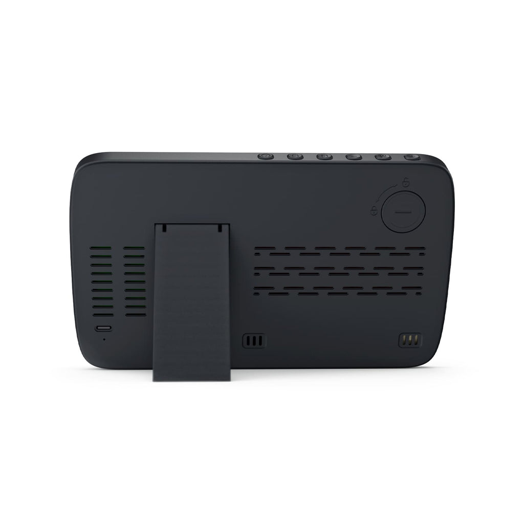 RISE - Giftology Digital Alarm Clock & Wireless Charger - Black