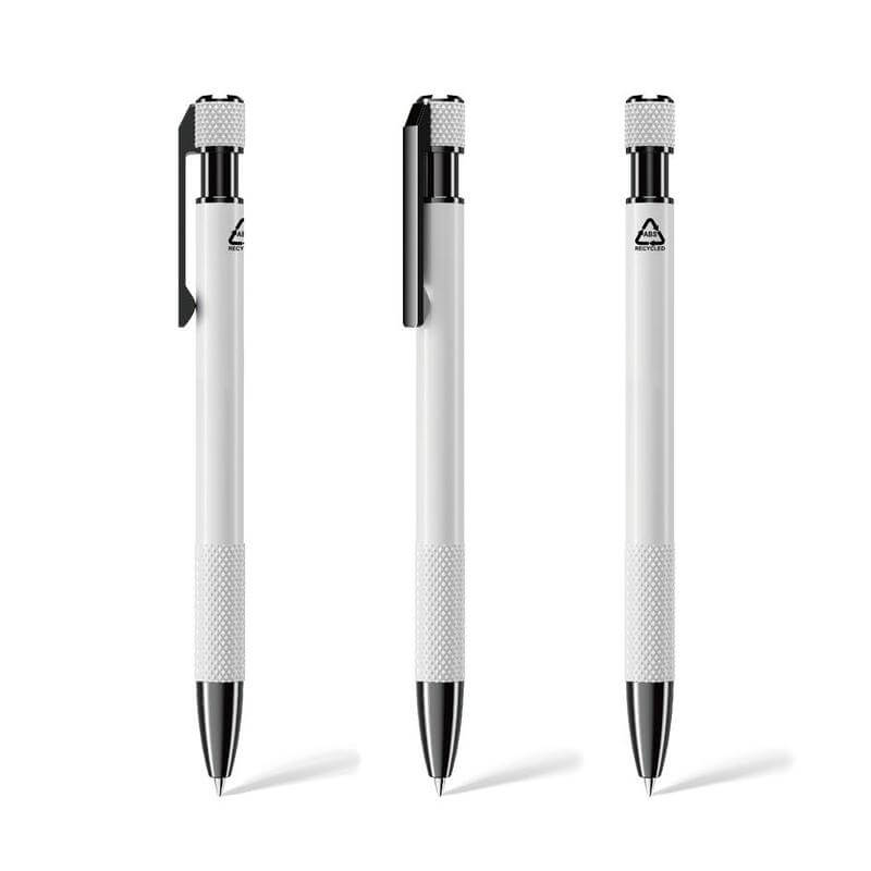 PILA - Recycled Aluminium Ballpoint Pen - White