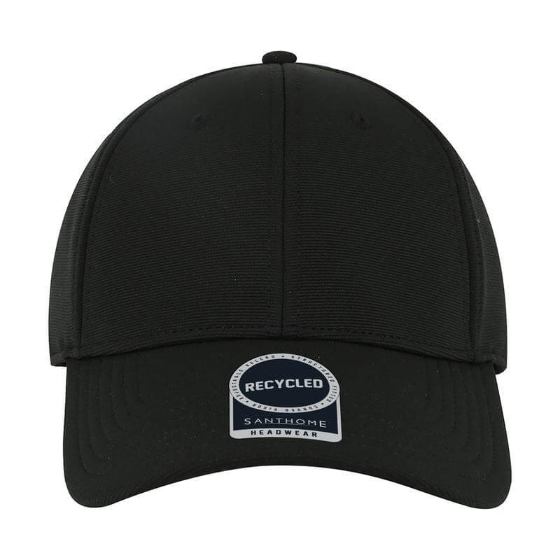 TITAN - Santhome Recycled 6 Panel Adjustable Cap - Black
