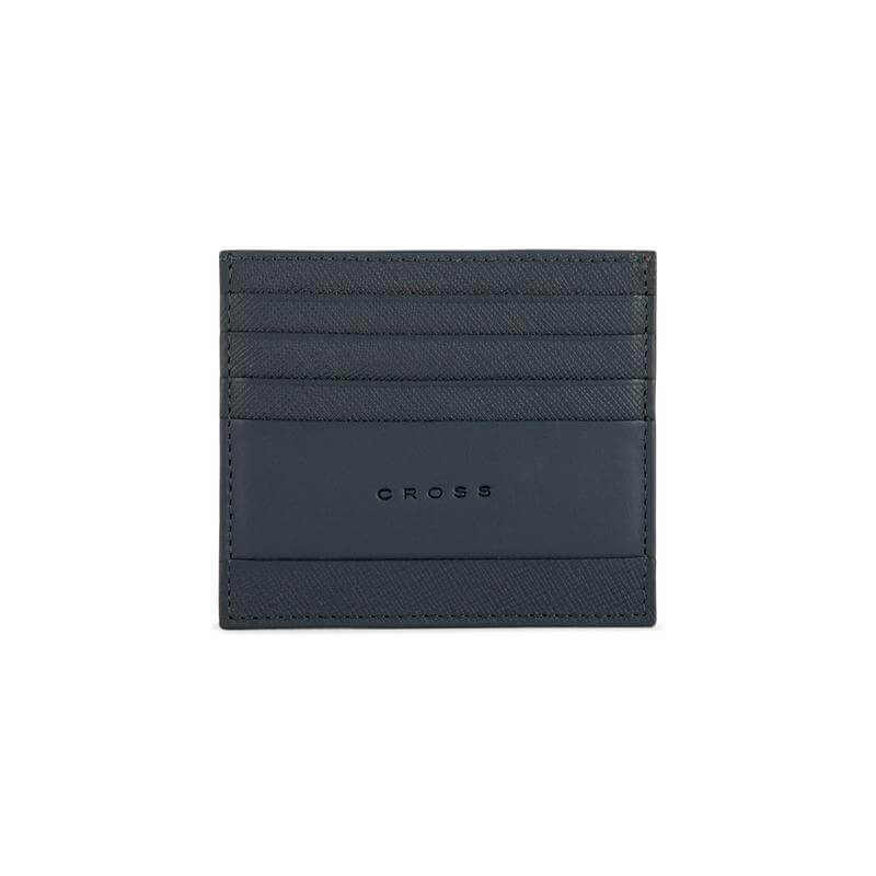 CROSS Saffiano Leather 6CC Card Holder - Navy Blue